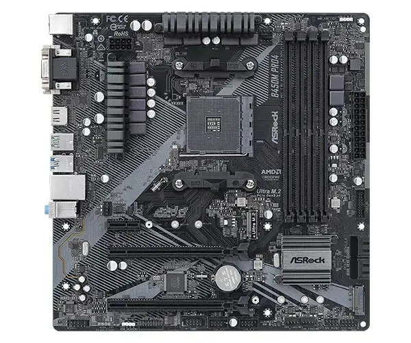 ASROCK B450M PRO4 R2.0 AM4 4xDDR4 4xSATA 1xM.2 mATX