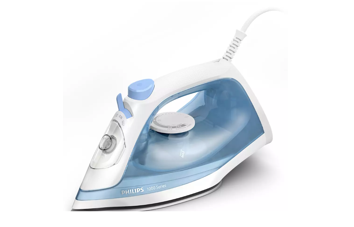 Philips 1000 series DST1030/20 Steam Iron, Steam iron, Non-stick soleplate, 1.6 m, 90 g/min, Blue, White, 20 g/min
