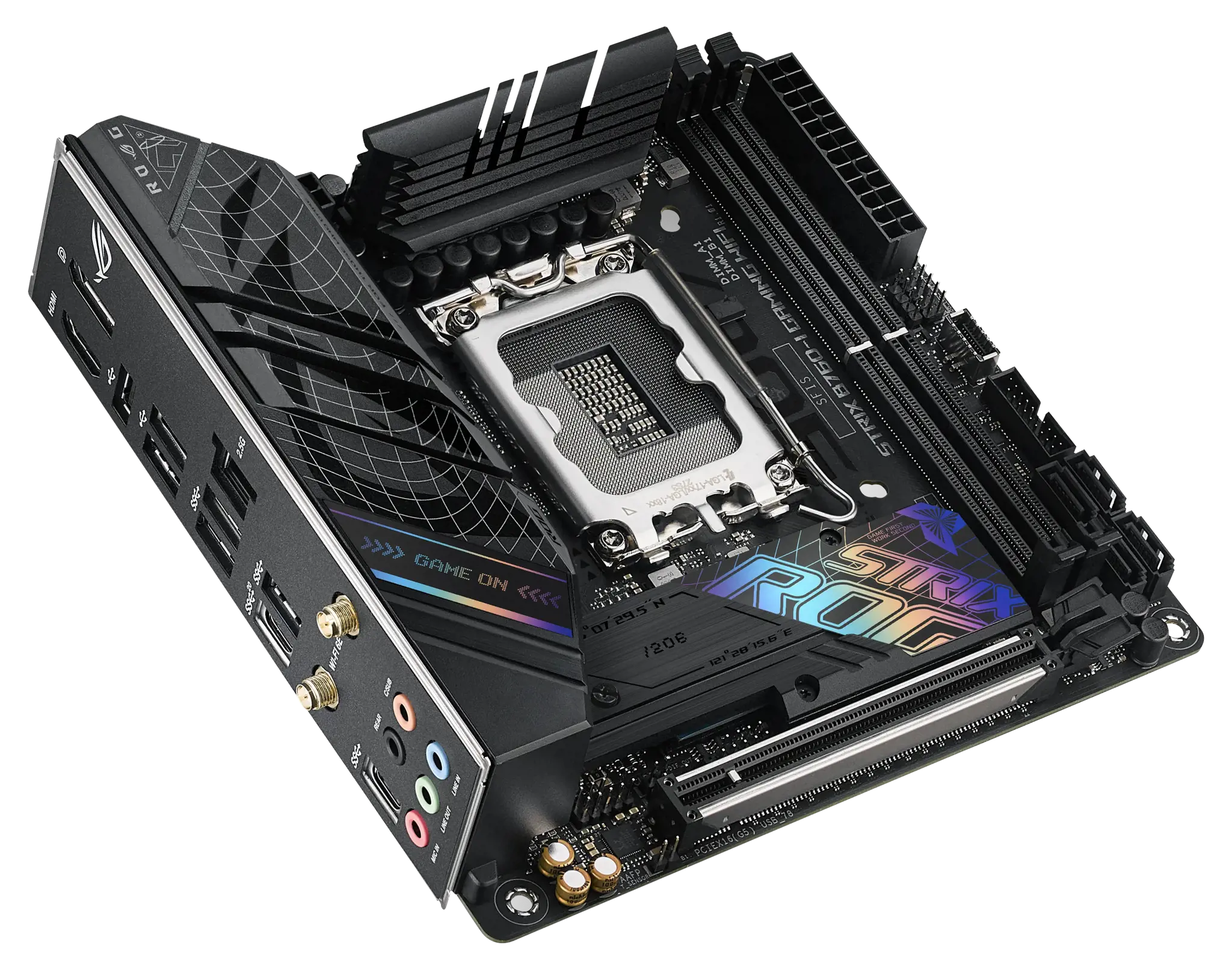 ASUS ROG STRIX B760-I GAMING WIFI, "Intel", LGA 1700, "Intel® Celeron®", "Intel® Core™ i3", "Intel® Core™ i5", "Intel® Core™ i7", "Intel® Core™ i9",..., LGA 1700, DDR5-SDRAM, 64 GB
