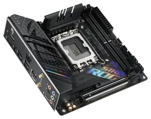 ASUS ROG STRIX B760-I GAMING WIFI, "Intel", LGA 1700, "Intel® Celeron®", "Intel® Core™ i3", "Intel® Core™ i5", "Intel® Core™ i7", "Intel® Core™ i9",..., LGA 1700, DDR5-SDRAM, 64 GB