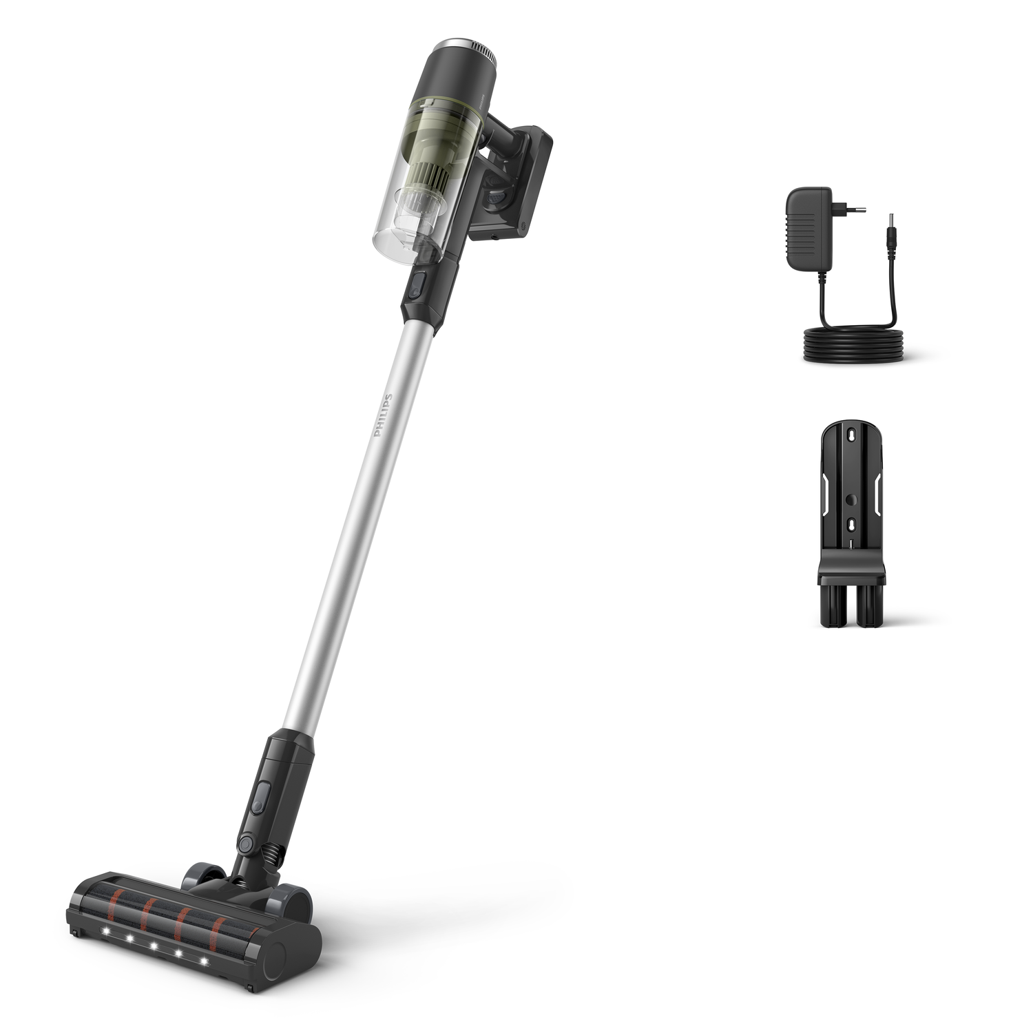 Philips 3000 series XC3033/01, Stick vacuum, Bagless, Black, Green, Dry, Cyclonic, Cyclonic/filtering