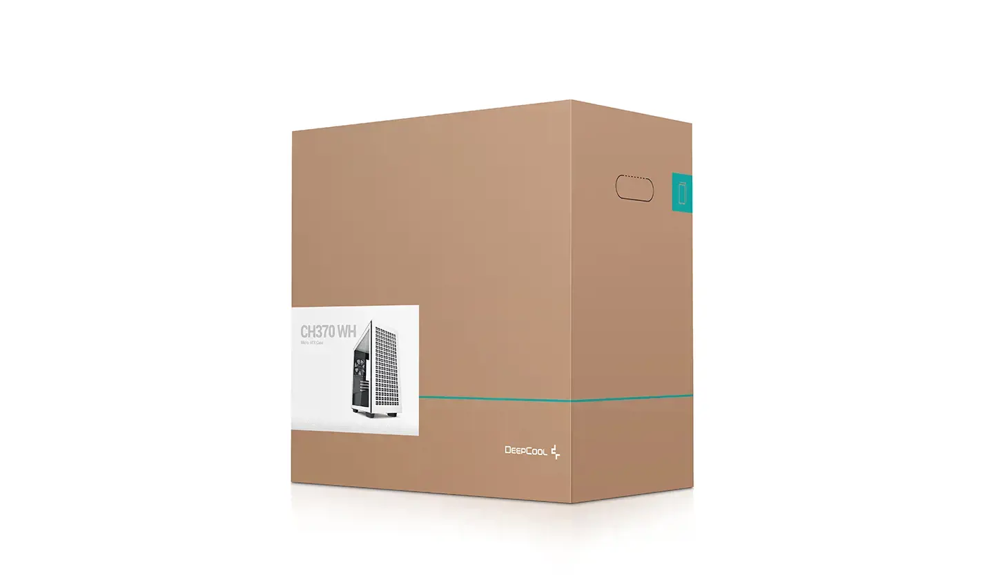 "DeepCool CH370 WH", "Mini Tower", kompiuteris, baltas, "micro ATX", "Mini-ITX", ABS, plienas, grūdintas stiklas, daugialypis