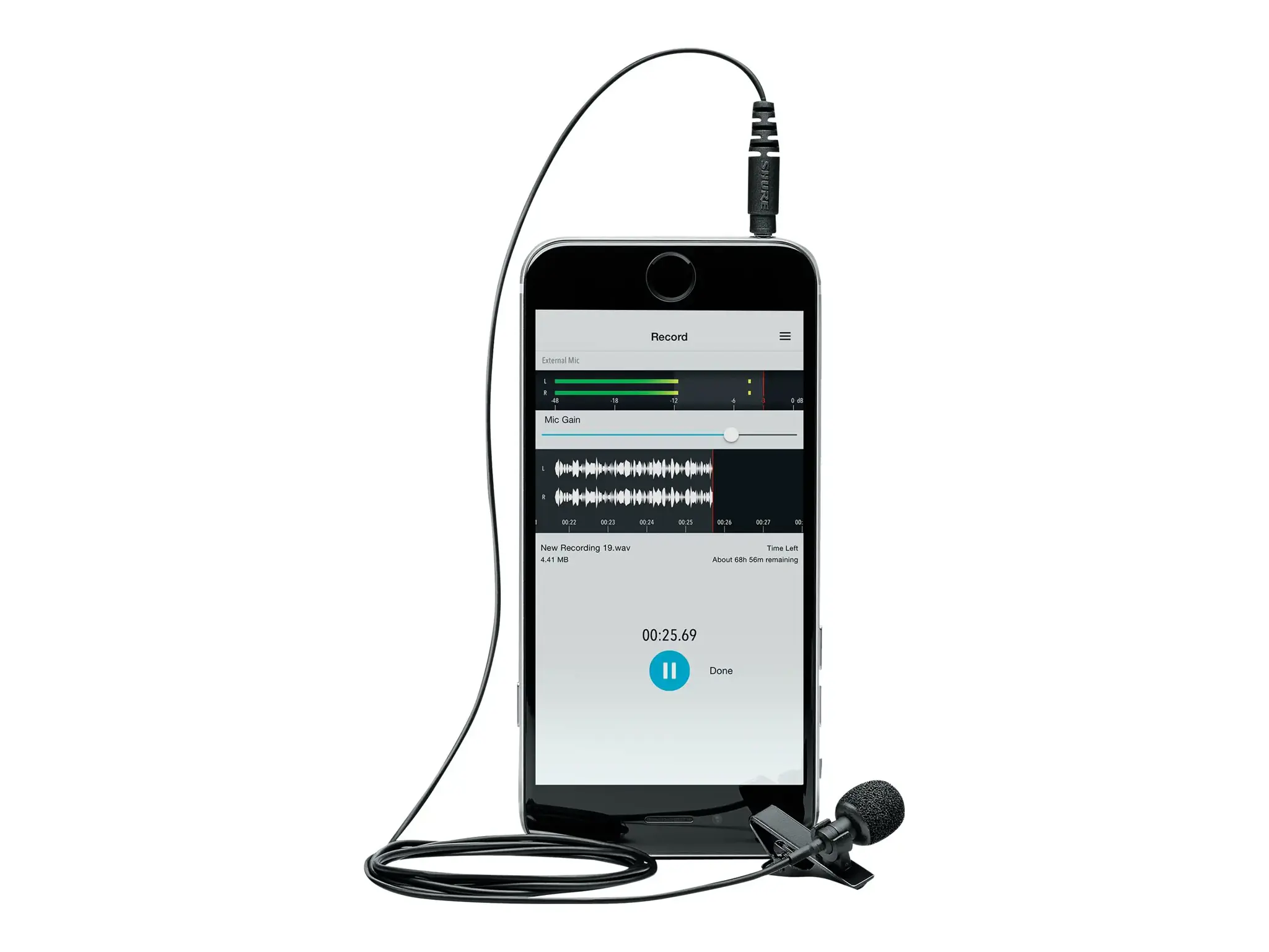 Shure MVL Lavalier Microphone for Smartphone or Tablet | Shure