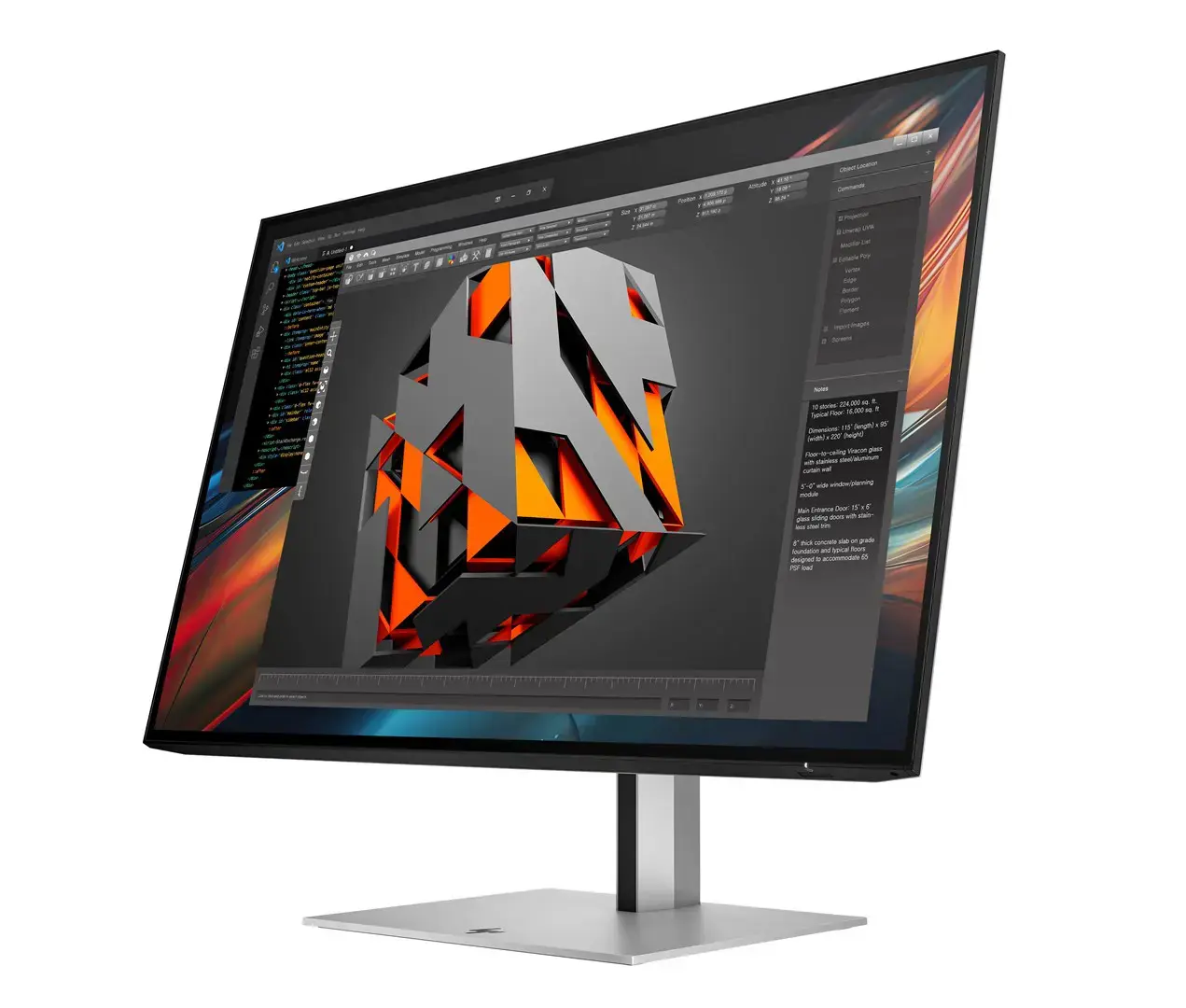 HP Series 7 Pro 24 inch WUXGA USB-C Monitor - 724pu, 61 cm (24"), 1920 x 1200 pixels, WUXGA, Black, Silver