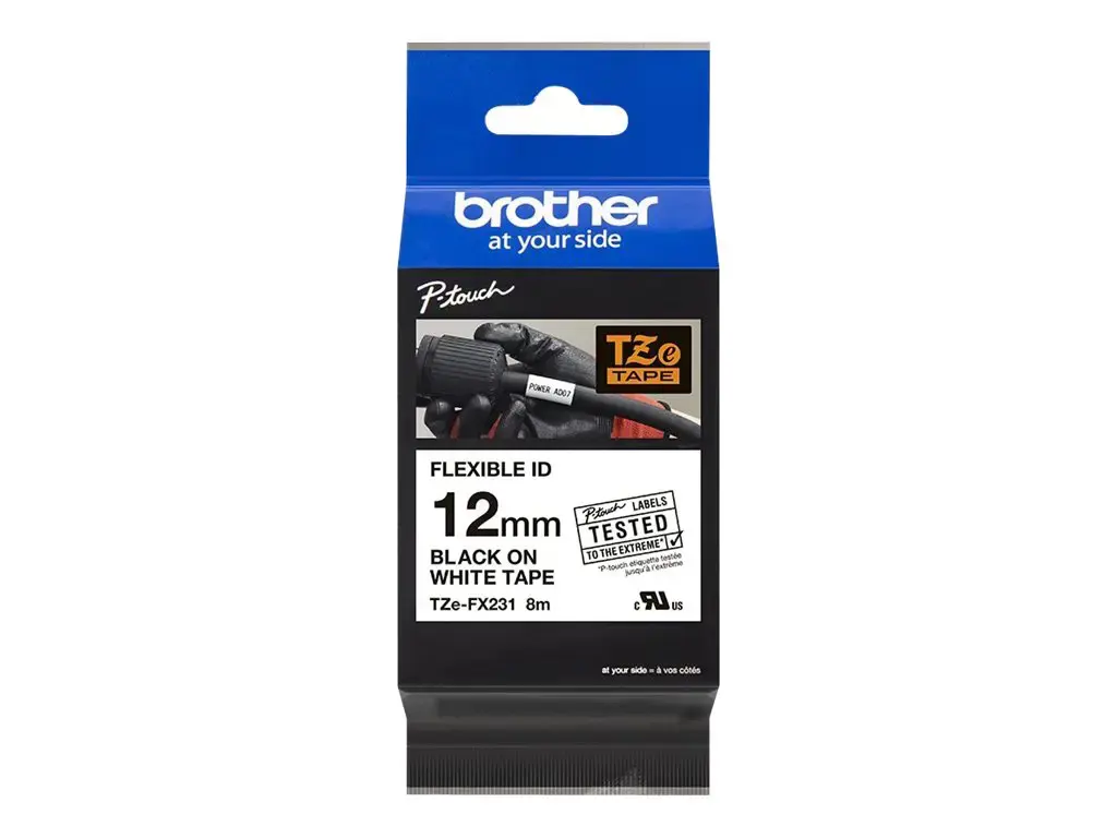 Brother TZEFX231, TZ, baltas, terminio perdavimo, popierius, 8 m, 1 vnt.