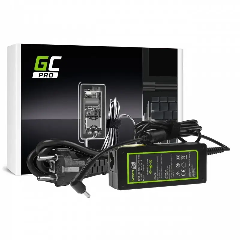 GREENCELL AD41P maitinimo šaltinio įkroviklis Green Cell PRO 19V 3.42A 65W, skirtas Asus F553 F553M F553MA R54