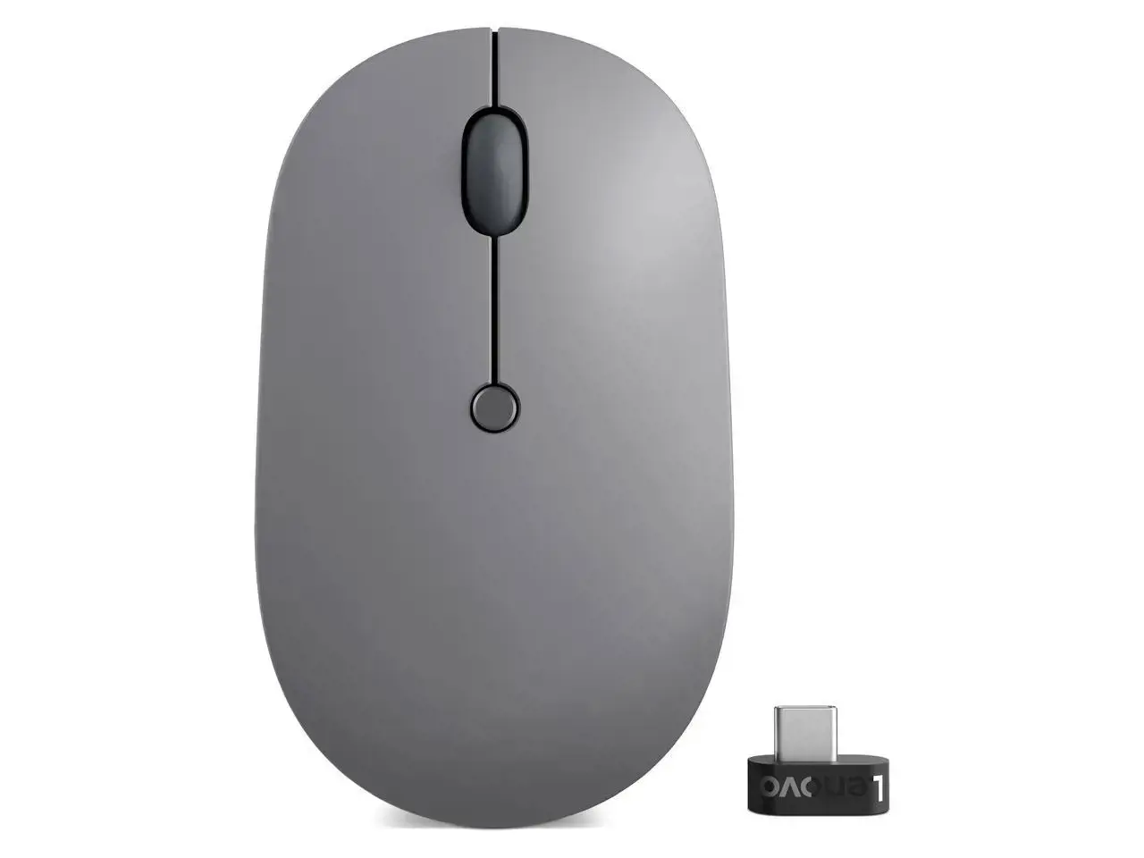 "Lenovo Go Multi-Device", dvipusis, optinis, RF belaidis + "Bluetooth", 2400 DPI, juodas, pilkas