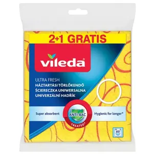 Šluostė įvairiems paviršiams VILEDA 3D, 2+1 (geltona)
