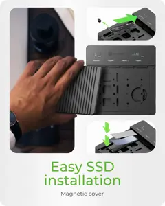 Raidsonic 4-Bays USB4 Duplicator (1:3 clone) for NVMe M.2 SSD | IB-4013MCL-C4