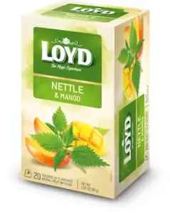 Žolelių ir vaisų arbata LOYD, dilgėlių ir mangų skonio, 20 x 1.5g