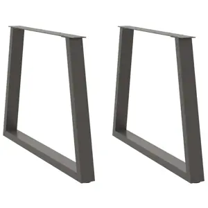 Valgomojo stalo kojos, V formos, 2 vnt., antracito spalvos, 100x(72-73,3) cm, plienas