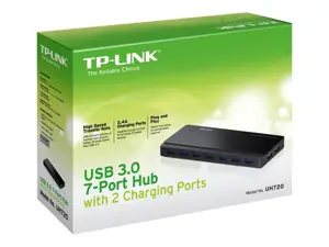 TP-Link UH720, USB 3.2 Gen 1 (3.1 Gen 1) Micro-B, USB 3.2 Gen 1 (3.1 Gen 1) Type-A, 5000 Mbps, juoda, 1 m, USB