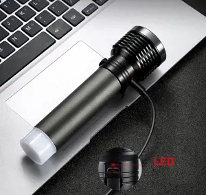 Platininis žibintuvėlis 3W 1200mAh, pilkos spalvos (45772)