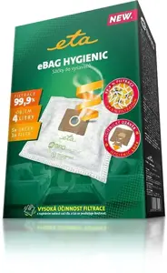 ETA Dulkių siurblių maišeliai Hygienic ETA960068010 Tinka visiems ETA, Gallet dulkių siurbliams su …