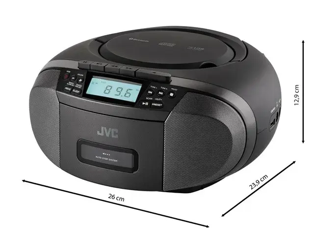 JVC RC-E444B Radio player Black