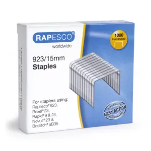 Sąsagėlės RAPESCO  923/15mm  (dėž. 1000 vnt)