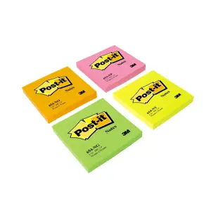 Lipnūs lapeliai POST-IT NEON, 76 x 76 mm, 100 lapelių, žalia