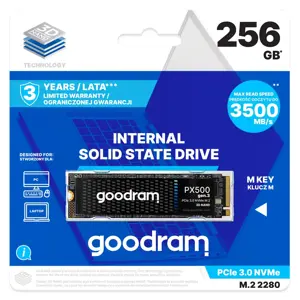 SSD diskas GOODRAM SSDPR-PX500-256-80-G3 256 GB, M.2, PCI Express 3.0