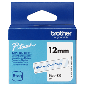 Brother BTAG-133, Blue on transparent, Philippines, 5 year(s), Brother, P-touch PT-N10, PT-N20, PT-…