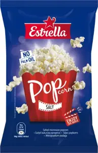 Kukurūzų spragėsiai ESTRELLA, su druska, 90 g