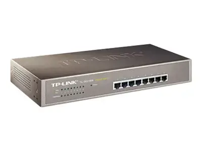 "TP-Link" 8 prievadų Gigabit tinklo komutatorius, nevaldomas, Gigabit Ethernet (10/100/1000), dvipusis duomenų perdavimas, montuojamas į stovą, 1U
