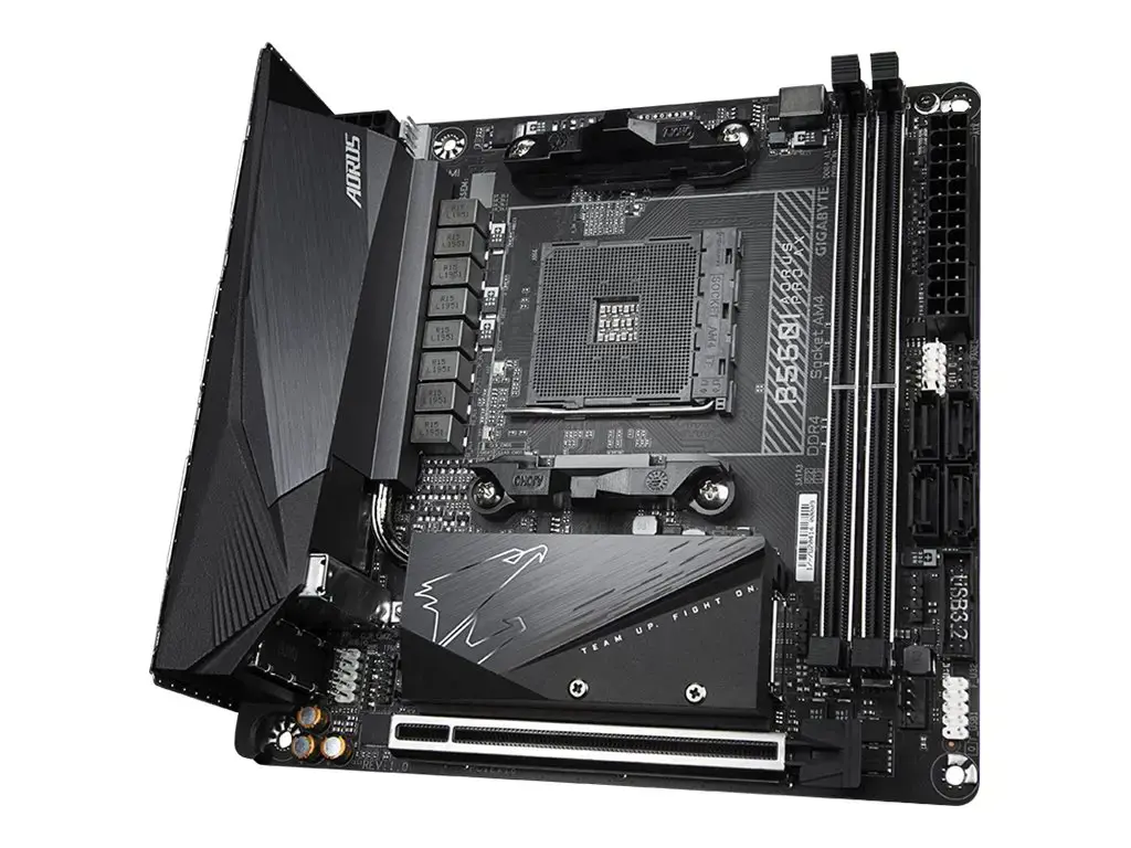 Gigabyte B550I AORUS PRO AX, AMD, "Socket AM4", 3 kartos "AMD Ryzen™ 3", 3 kartos "AMD Ryzen 5", 3 kartos "AMD Ryzen™ 7", 3 kartos..., DDR4-SDRAM, 64 GB, DIMM