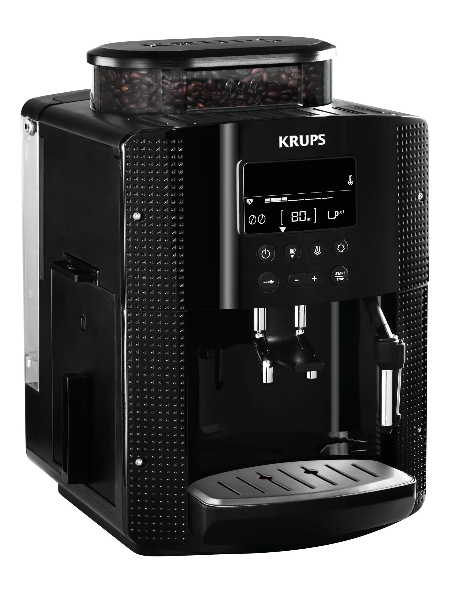 Kavos aparatas Krups EA8150, 1,7 litrai, 1450 W, Juoda, Automatinis
