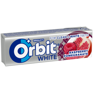 Kramtomoji guma ORBIT, White aviečių ir granatų skonio, 14 g