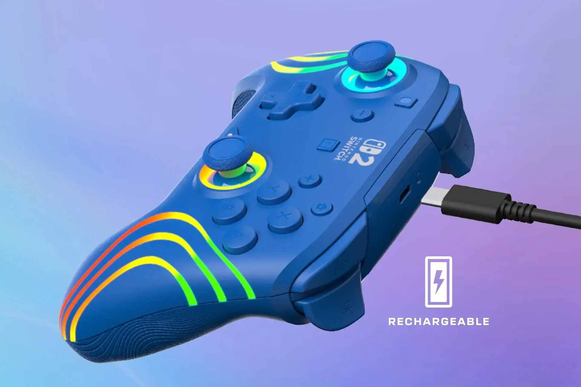 Turtle Beach wireless controller Afterglow Wave Nintendo Switch 2, blue
