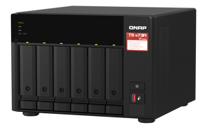 QNAP TS-673A, NAS, bokštinis, "AMD Ryzen", V1500B, juodas