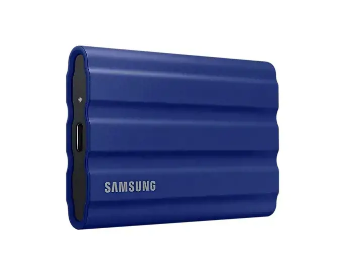 SAMSUNG nešiojamasis SSD T7 Shield 2TB USB 3.2 Gen 2 + IPS 65 mėlyna