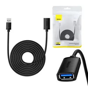"Baseus" USB 3.0 vyriškos ir moteriškos lyties ilgintuvas, "AirJoy" serijos, 5 m (juodas)
