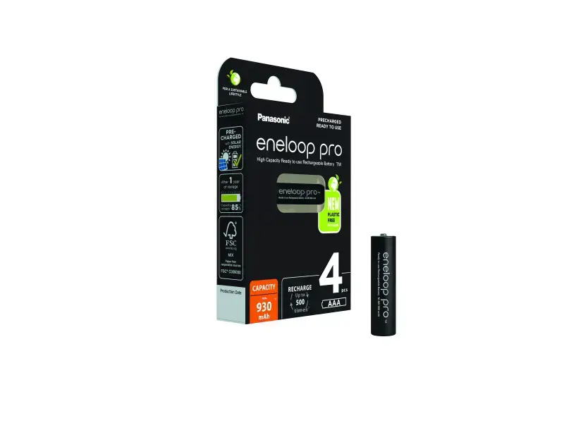 Panasonic Eneloop Pro AAA 930mAh rechargeable - 4 pcs