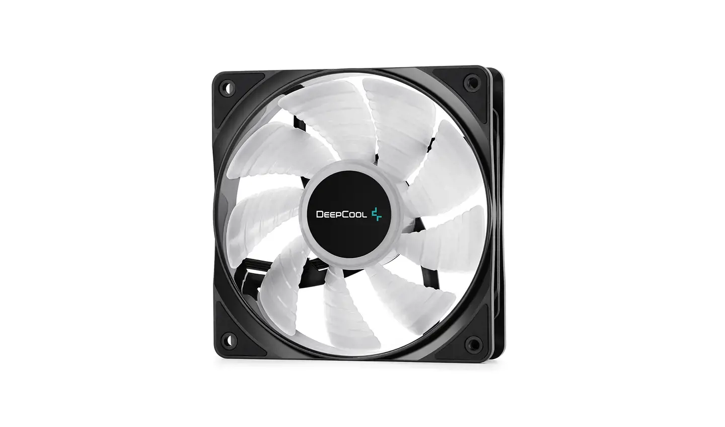 "DeepCool RF120-3in1", ventiliatorius, 12 cm, 500 aps/min, 1500 aps/min, 27 dB, 56,5 cfm