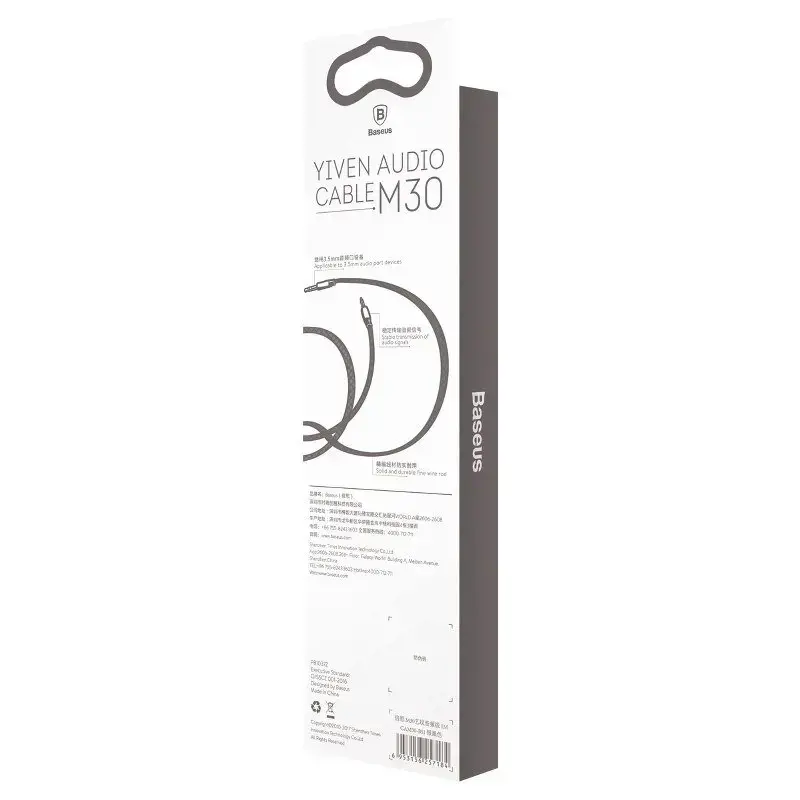 "Baseus Yiven" garso kabelis 3,5 vyriškos lyties Audio M30 1,5 (juodas)