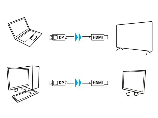 LANBERG kabelis DisplayPort M v1.1->HDMI M 1 m juodas