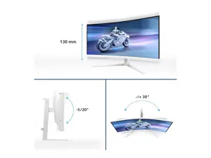 Philips | 34M2C5501A/00 | 34 " | VA | WQHD | 21:9 | 180 Hz | 1 ms | 3440 x 1440 pixels | 300 cd/m² | HDMI ports quantity 2 | White