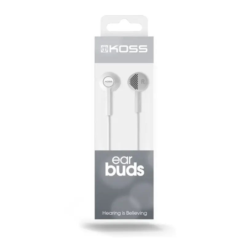 "Koss" laidinės ausinės KE5w, į ausis, 3,5 mm, baltos spalvos