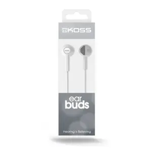 "Koss" laidinės ausinės KE5w, į ausis, 3,5 mm, baltos spalvos