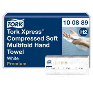 Tork Xpress Soft Multifold suspausti minkšti popieriniai rankšluosčiai, H2 100889, 2  sl., 225 serv…