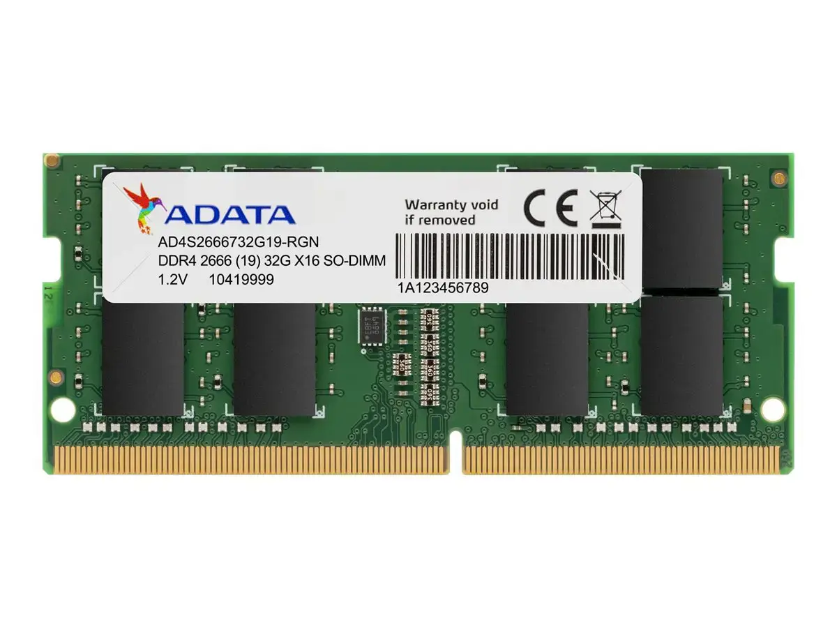 "ADATA Premier DDR4" operatyvioji atmintis 8 GB, SO-DIMM, 2666 MHz, nešiojamasis kompiuteris, registruota Ne, ECC Ne