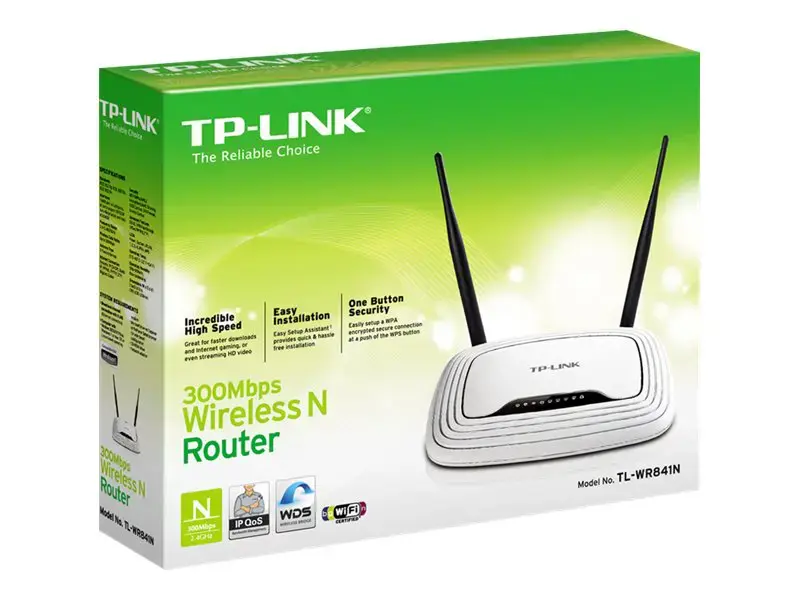 "TP-Link" 300Mbps belaidis N Wi-Fi maršrutizatorius, "Wi-Fi 4" (802.11n), vienos juostos (2,4 GHz), Ethernet LAN, 4G, juodas, baltas, stalinis maršrutizatorius