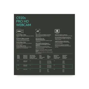 "LOGITECH C920S Pro HD Webcam" - EMEA