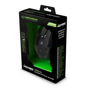 ESPERANZA EGM211R - 5901299925560 MX211 LIGHTINING LAIDINĖ 6D ŽAIDIMŲ OPTINĖ PELĖ USB MX211-RED