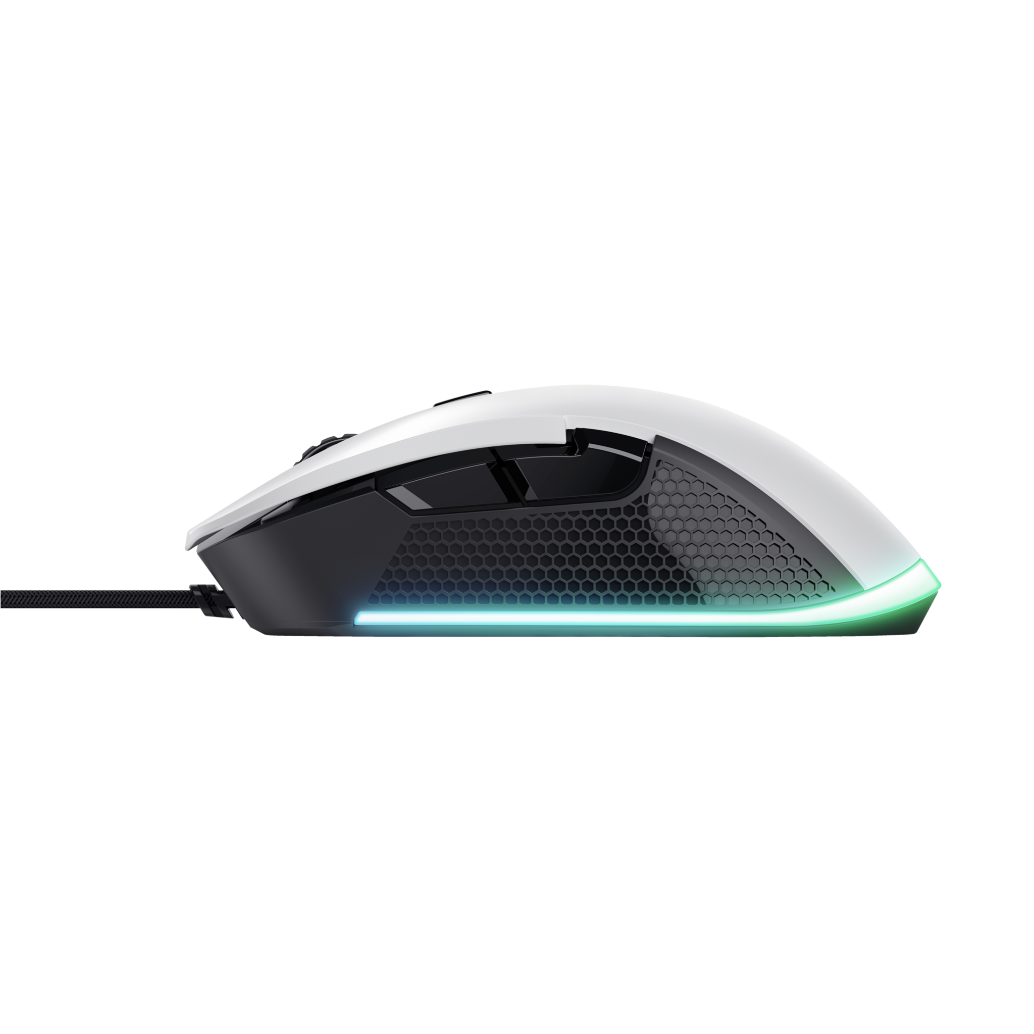 Trust GXT 922 Ybar, Right-hand, Optical, USB Type-A, 7200 DPI, Black, White