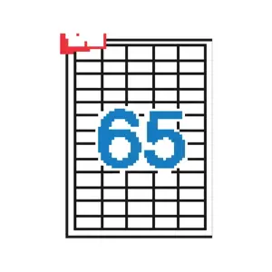 Lipnios etiketės APLI, 38 x 21,2 mm, A4, 65 lipdukai lape, 100 lapų, balta