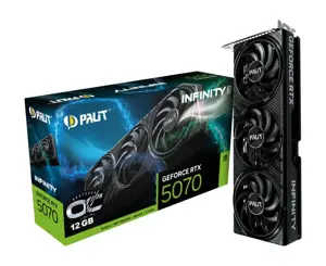 Graphics Card PALIT NVIDIA GeForce RTX 5070 12 GB GDDR7 192 bit PCIE 5.0 16x Triple slot Fansink NE…