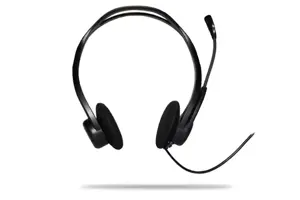 "Logitech 960" USB kompiuterio ausinės, ausinės, ausinių juosta, skambučiai / muzika, juodos spalvos, dviaukštės, 2,4 m