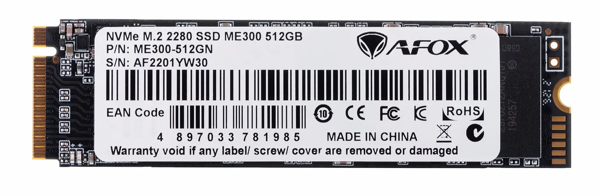 SSD diskas AFOX ME300-512GN 512 GB, M.2, PCI Express 4.0