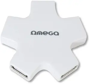 "Omega" USB 2.0 šakotuvas, 4 prievadai, baltas (OUH24SW)